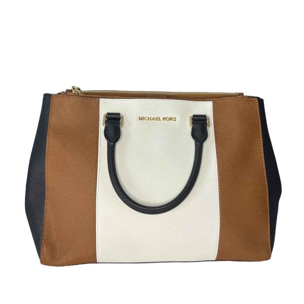 Color Block Tote w/ wallet with Optional Crossbody Strap